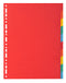 Exacompta Forever Recycled Divider 10 Part A4 220gsm Card Vivid Assorted Colours - 2010E - ONE CLICK SUPPLIES