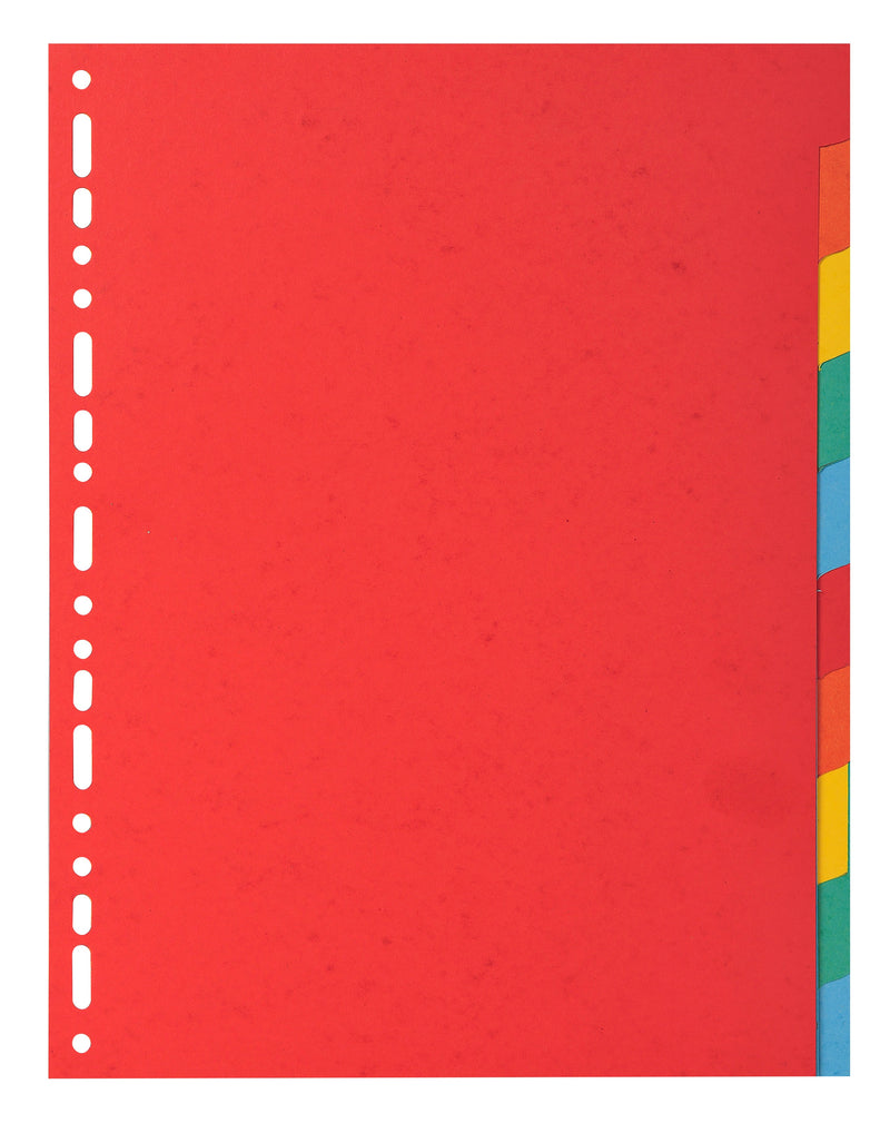 Exacompta Forever Recycled Divider 10 Part A4 220gsm Card Vivid Assorted Colours - 2010E - ONE CLICK SUPPLIES