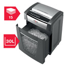 Rexel Momentum M515 Micro Cut Shredder 30 Litre 15 Sheet Black 2104577 - ONE CLICK SUPPLIES