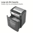 Rexel Momentum X420 Cross Cut Shredder 30 Litre 20 Sheet Black 2104578 - ONE CLICK SUPPLIES