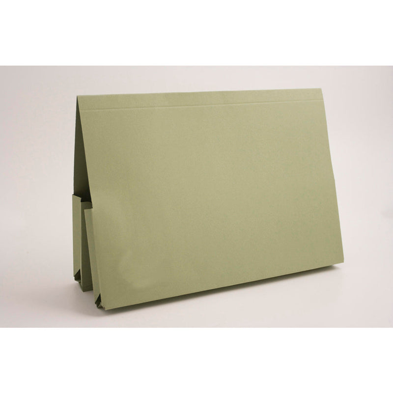 Guildhall Double Pocket Legal Wallet Manilla Foolscap 315gsm Green (Pack 25) - 214-GRNZ - ONE CLICK SUPPLIES