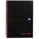 Oxford Black N Red A5 Wirebound Matt Black Ruled Pack 5 Code D66078 - ONE CLICK SUPPLIES