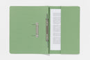 Guildhall Spring Pocket Transfer File Manilla Foolscap 285gsm Green (Pack 25) - 347-GRNZ - ONE CLICK SUPPLIES