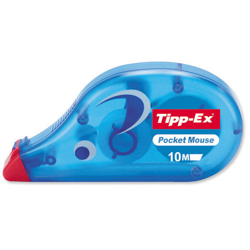 Tipp-Ex Pocket Mouse Correction Tape Roller Disposable 4.2mmx9m Pack 10 Code 820789 - ONE CLICK SUPPLIES