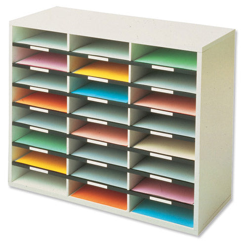 Fellowes Literature Sorter Melamine-laminated Shell 24 Compartments 737x302x594mm Code 25041 - ONE CLICK SUPPLIES