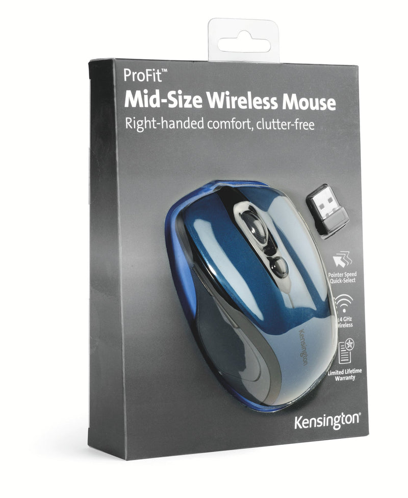 Kensington Pro Fit Wireless Mobile Mouse Sapphire Blue K72421WW - ONE CLICK SUPPLIES