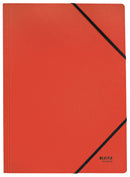 Leitz Recycle Card Folder With Elastic Band Closure A4 Red 39080025 - ONE CLICK SUPPLIES