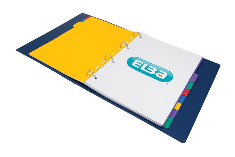 Elba Coloured Pressboard Dividers A4 Euro Punched 10 Part 400007513 - ONE CLICK SUPPLIES