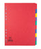 Elba Coloured Pressboard Dividers A4 Euro Punched 10 Part 400007513 - ONE CLICK SUPPLIES