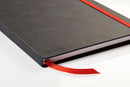 Black n Red Journal A6 Casebound Ruled 144 Pages Black With Red Elastic Strap 400033672 - ONE CLICK SUPPLIES