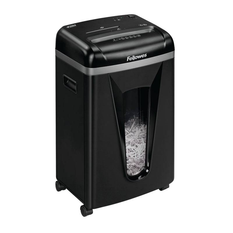 Fellowes Powershred 450M Micro Cut Shredder 22 Litre 9 Sheet Black 4074201 - ONE CLICK SUPPLIES