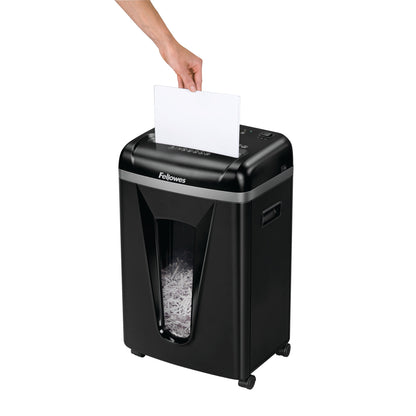 Fellowes Powershred 450M Micro Cut Shredder 22 Litre 9 Sheet Black 4074201 - ONE CLICK SUPPLIES