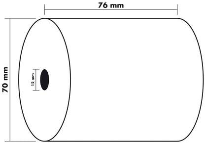 Exacompta Thermal Scales Machine Roll BPA Free 1 Ply 55gsm 76x70x12mm 60m White (Pack 10) - 40991E - ONE CLICK SUPPLIES