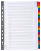 Exacompta Index 1-31 A4 Extra Wide 160gsm Card White with Coloured Mylar Tabs - 4131E - ONE CLICK SUPPLIES