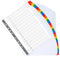 Exacompta Index 1-31 A4 Extra Wide 160gsm Card White with Coloured Mylar Tabs - 4131E - ONE CLICK SUPPLIES