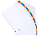 Exacompta Index 1-31 A4 Extra Wide 160gsm Card White with Coloured Mylar Tabs - 4131E - ONE CLICK SUPPLIES