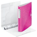 Leitz WOW Ring Binder Polypropylene 4 D-Ring A4 30mm Rings Pink Metallic (Pack 5) 42400023 - ONE CLICK SUPPLIES