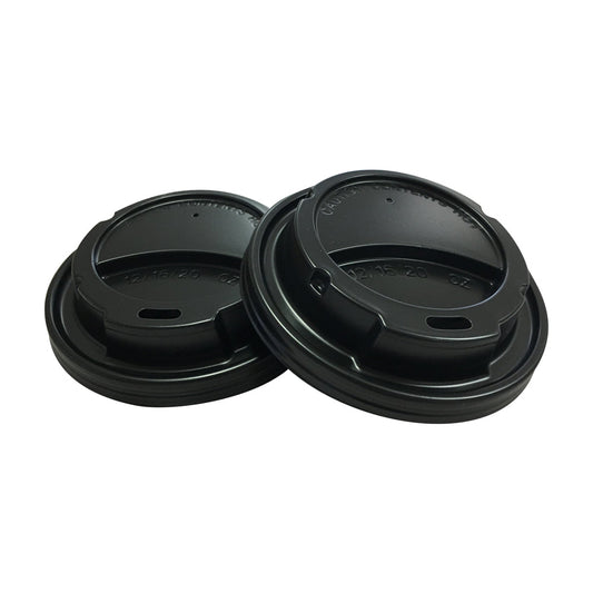 Belgravia 8oz/9oz Black Sip Through Lids 50s - ONE CLICK SUPPLIES