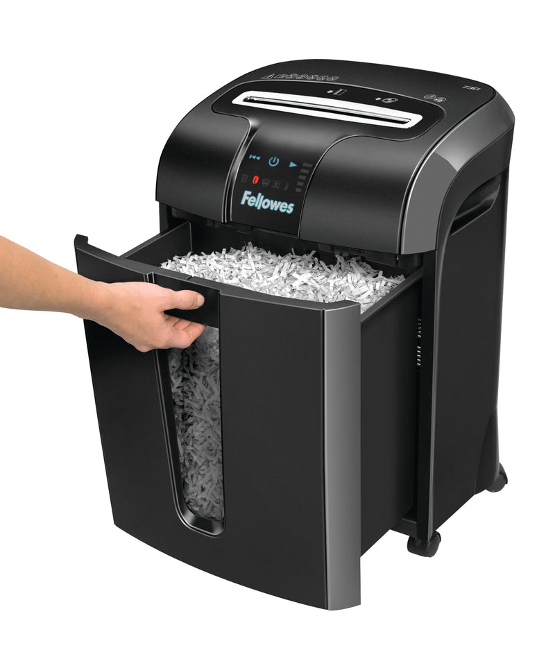 Fellowes Powershred 73Ci Cross Cut Shredder 23 Litre 12 Sheet Black/Grey 4601201 - ONE CLICK SUPPLIES