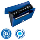 Leitz Recycle Polypropylene Expanding Concertina 5 Part File Blue 46240035 - ONE CLICK SUPPLIES