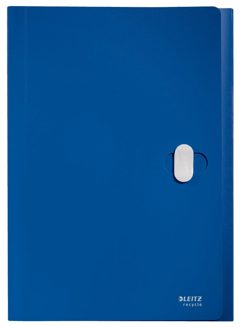 Leitz Recycle Polypropylene Expanding Concertina 5 Part File Blue 46240035 - ONE CLICK SUPPLIES