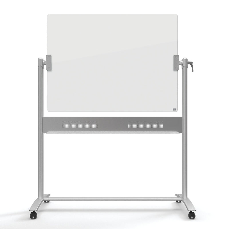 Nobo Mobile Magnetic Glass Whiteboard Brilliant White 1200x900mm 1903943 - ONE CLICK SUPPLIES