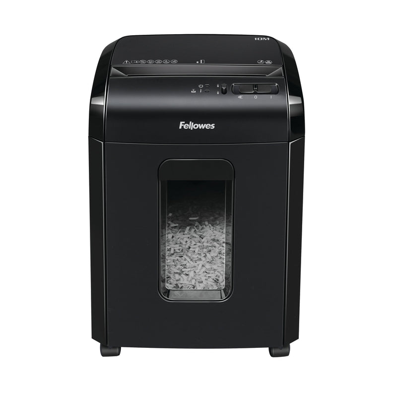 Fellowes Powershred 10M Micro Cut Shredder 19 Litre 10 Sheet Black 4630701 - ONE CLICK SUPPLIES