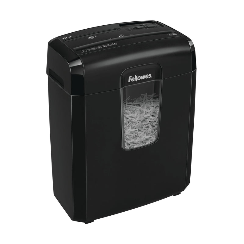 Fellowes Powershred 8Cd Cross Cut Shredder 14 Litre 8 Sheet Black 4692201 - ONE CLICK SUPPLIES