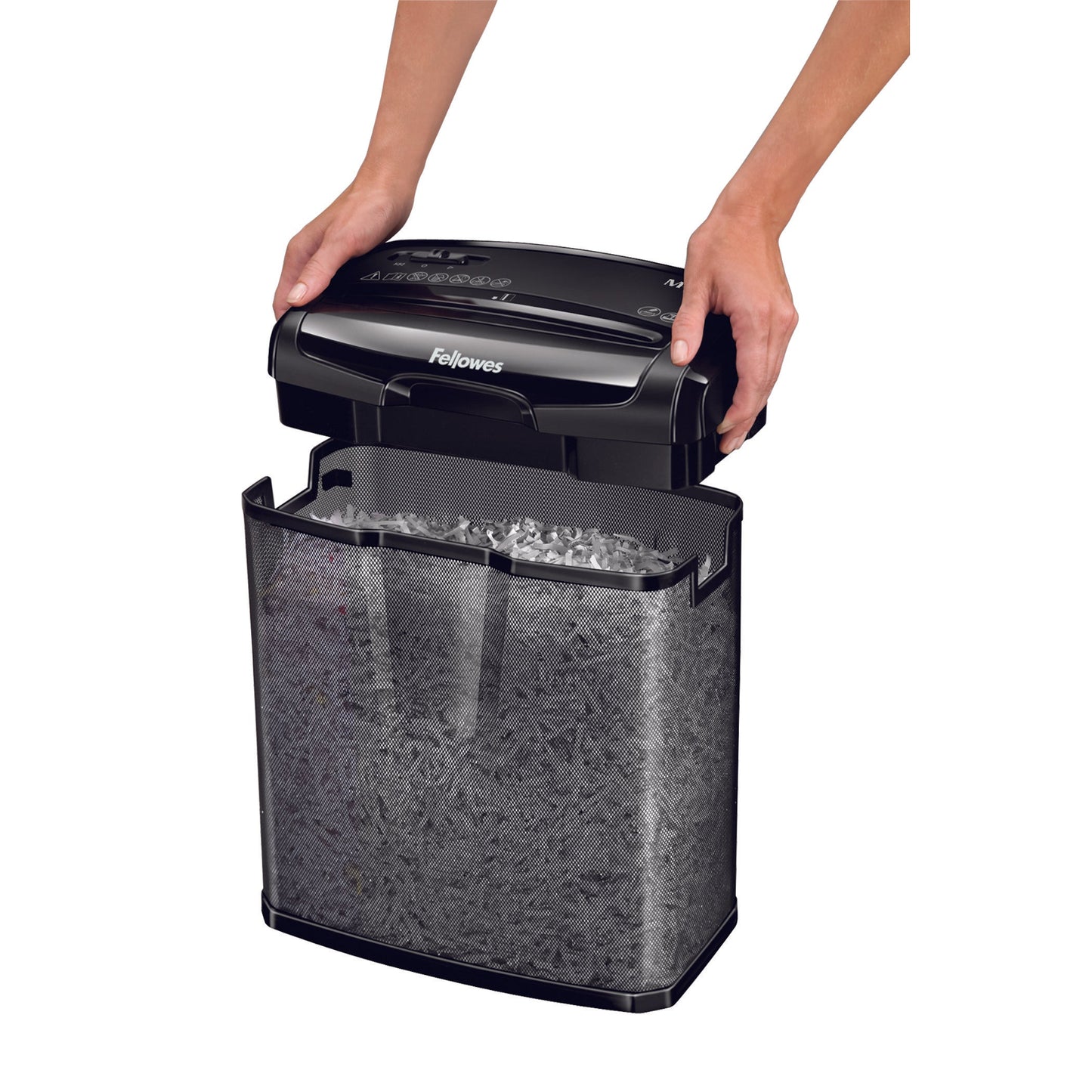 Fellowes M-7Cm Cross Cut Shredder 13 Litre 7 Sheet Black 4701901 - ONE CLICK SUPPLIES