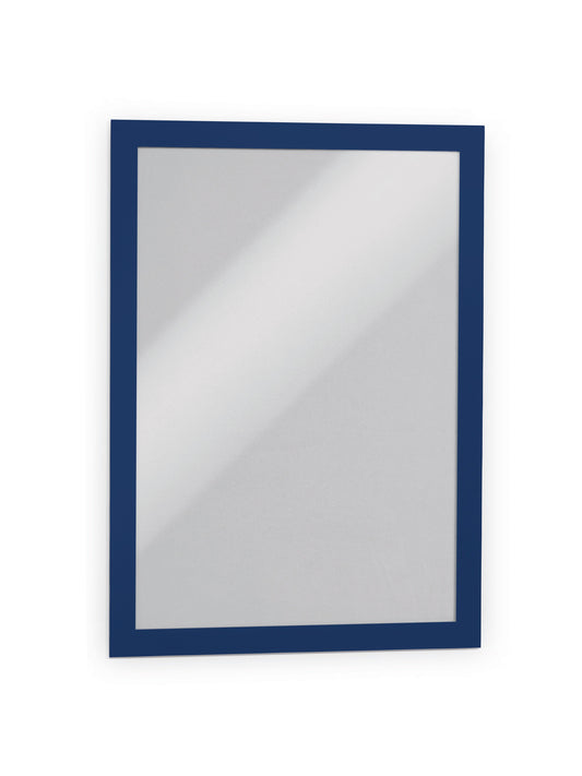 Durable Duraframe Magnetic Display Frame Self Adhesive A4 Blue (Pack 2) 487207 - ONE CLICK SUPPLIES