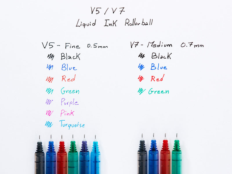 Pilot V5 Hi-Tecpoint Liquid Ink Rollerball Pen 0.5mm Tip 0.3mm Line Violet (Pack 12) - 100101208 - ONE CLICK SUPPLIES