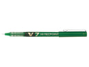 Pilot V7 Hi-Tecpoint Liquid Ink Rollerball Pen 0.7mm Tip 0.5mm Line Green (Pack 12) - 101101204 - ONE CLICK SUPPLIES