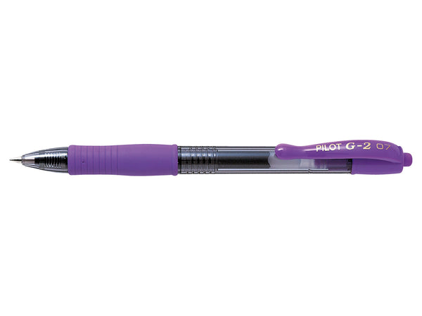 Pilot G-207 Retractable Gel Rollerball Pen 0.7mm Tip 0.39mm Line Violet (Pack 12) - 41101208 - ONE CLICK SUPPLIES