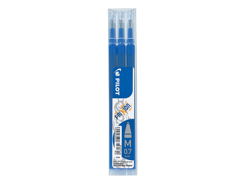 Pilot Refill for FriXion Ball/Clicker Pens 0.7mm Tip Blue (Pack 3) - 75300303 - ONE CLICK SUPPLIES