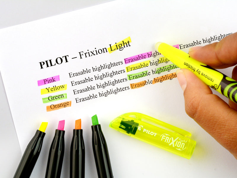 Pilot FriXion Light Erasable Highlighter Pen Chisel Tip 3.8mm Line Yellow (Pack 12) - 469101205 - ONE CLICK SUPPLIES