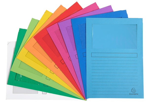 Forever Window Folder Manilla A4 120gsm Assorted (Pack 100) - 50100E - ONE CLICK SUPPLIES