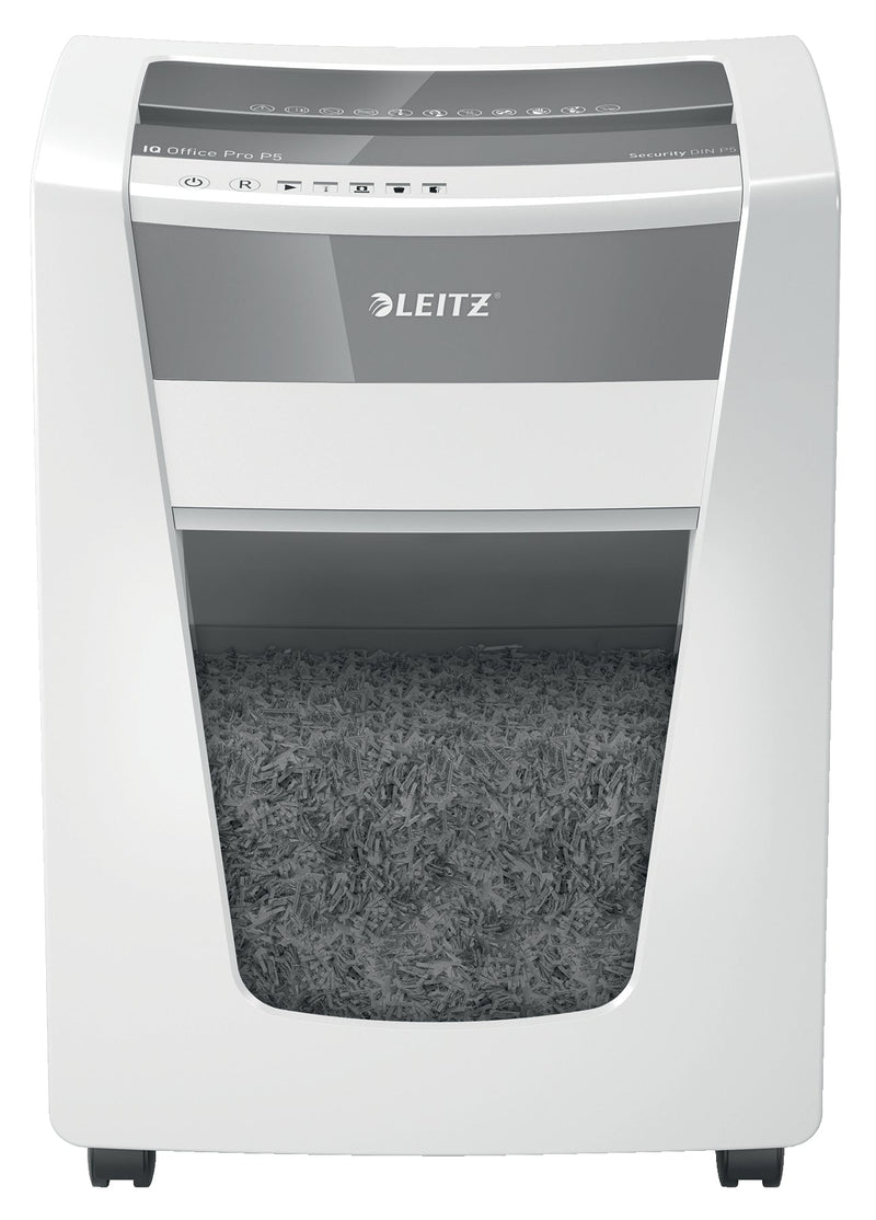 Leitz IQ Office Pro Micro Cut Shredder 30 Litre 17 Sheet White DS 80051000 - ONE CLICK SUPPLIES