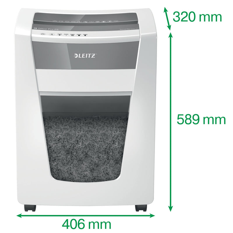 Leitz IQ Office Pro Micro Cut Shredder 30 Litre 17 Sheet White DS 80051000 - ONE CLICK SUPPLIES