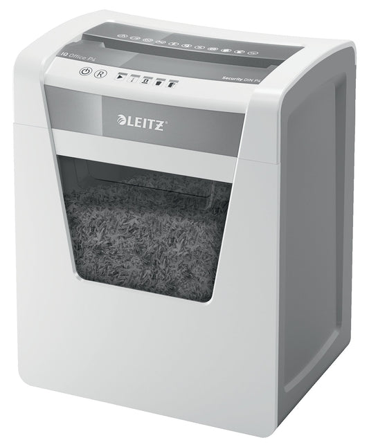 Leitz IQ Office Cross Cut Shredder 23 Litre 17 Sheet White DS 80031000 - ONE CLICK SUPPLIES