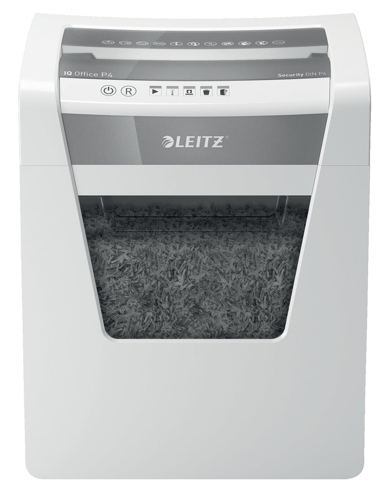 Leitz IQ Office Cross Cut Shredder 23 Litre 17 Sheet White DS 80031000 - ONE CLICK SUPPLIES