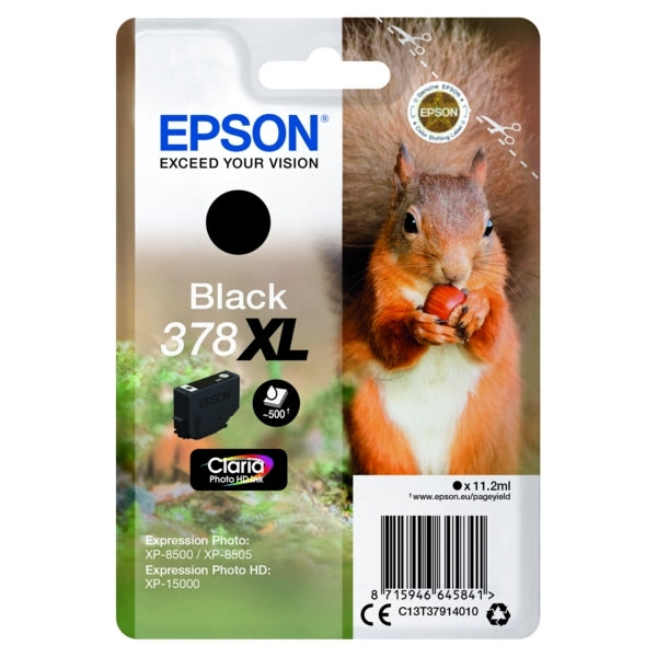 Epson 378XL Black Photo HD Inkjet Cartridge C13T37914010 - ONE CLICK SUPPLIES