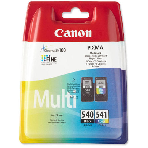 Canon PG-540/CL-541 Black/Colour Inkjet Cartridges (2 Pack) 5225B006 - ONE CLICK SUPPLIES