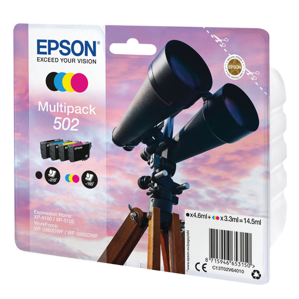 Epson Multipack 502 Ink 4-colours C13T02V64010 - ONE CLICK SUPPLIES