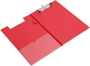 Rapesco Foldover Clipboard with Interior Pocket Foolscap Red VFDCB0R3