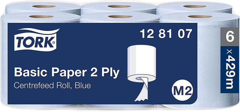 Tork 128107 Centrefeed Rolls Blue 2 Ply 6x150m