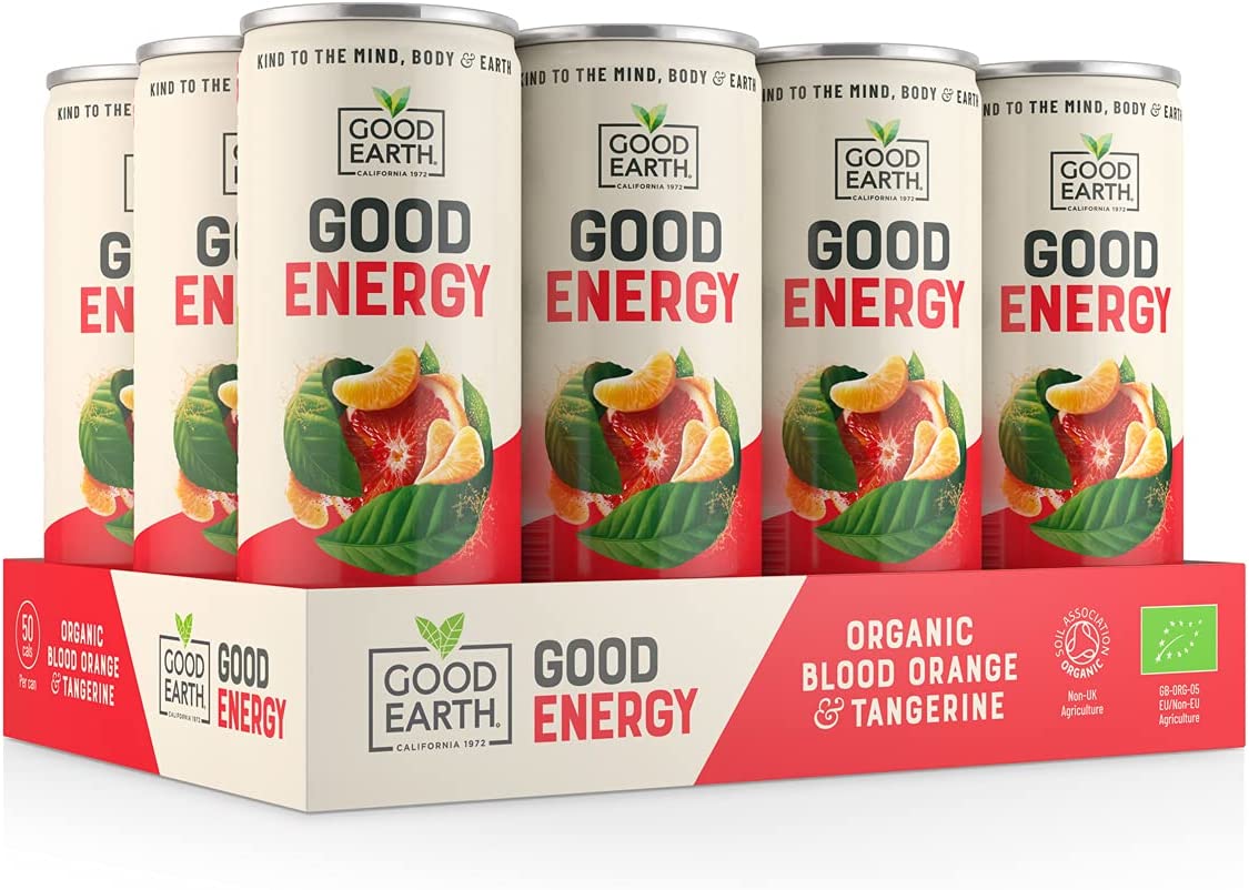 Good Earth Tea Co. Orange and Tangerine Good Energy Drink, 12 Cans of 250 ml Orange & Tangerine - ONE CLICK SUPPLIES