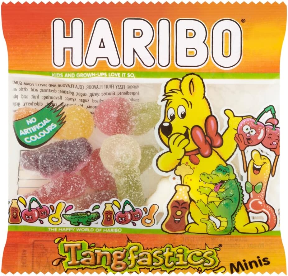 Haribo Tangfastics Sour Sweets Mini Bags, 16g x 100 packs - ONE CLICK SUPPLIES