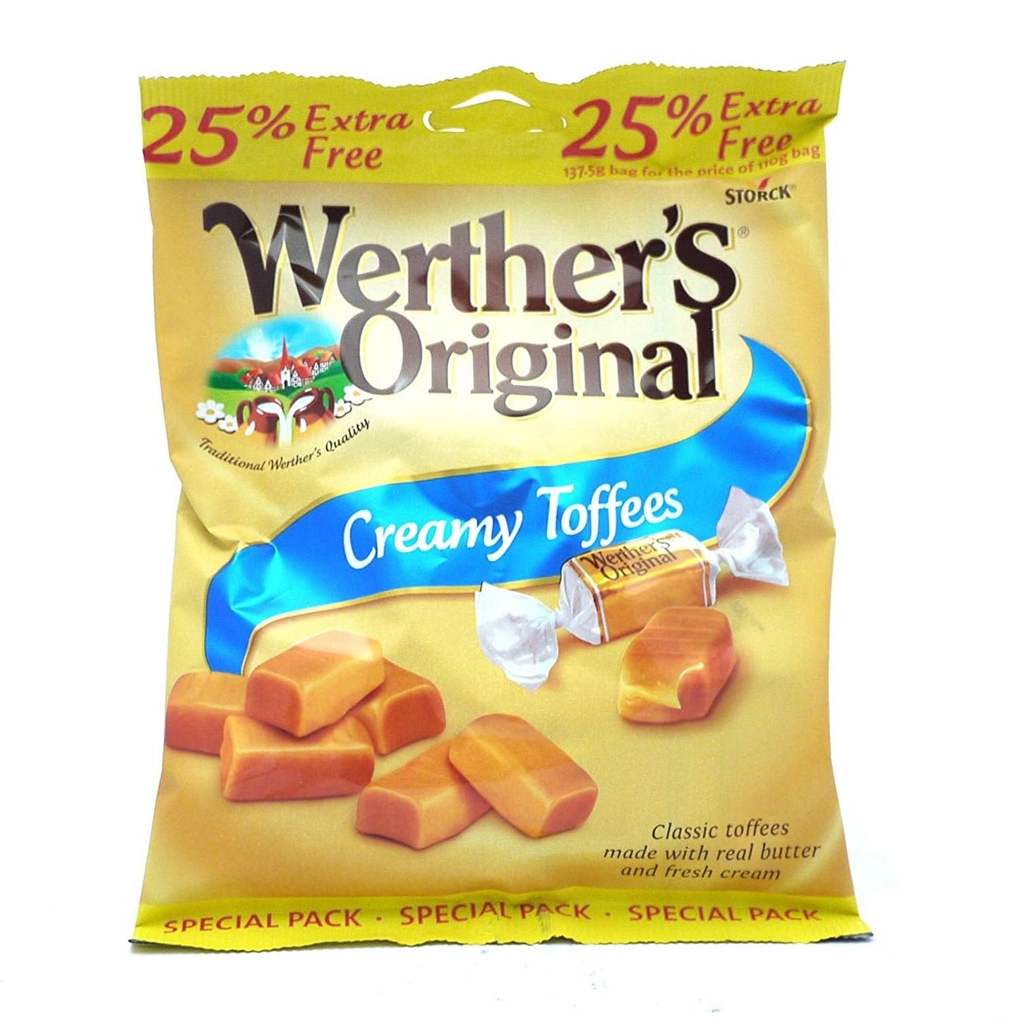 Werther's SUGAR FREE Creamy Toffee {Wrapped} 6 x 80g