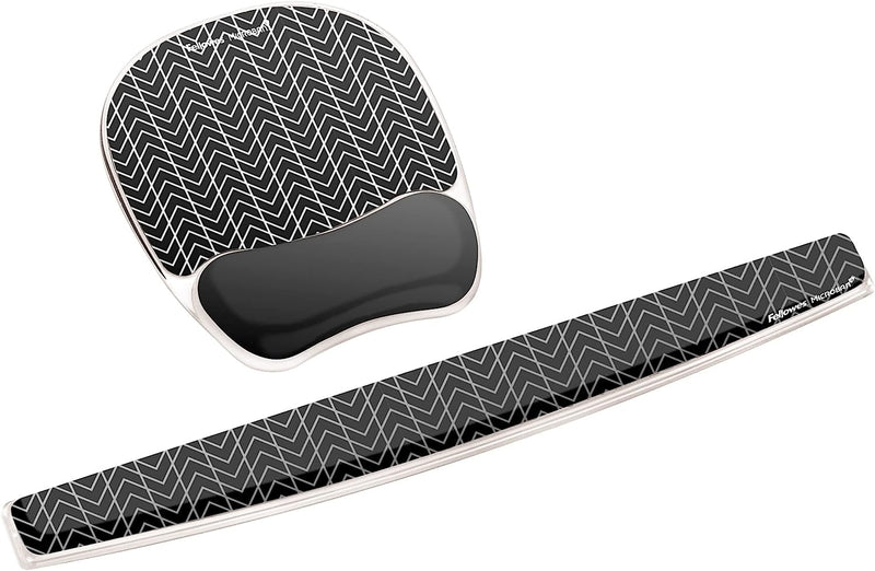 Fellowes Microban Gel Mouse Wrist Rest (Chevron) for Photographic Mouse 9653401