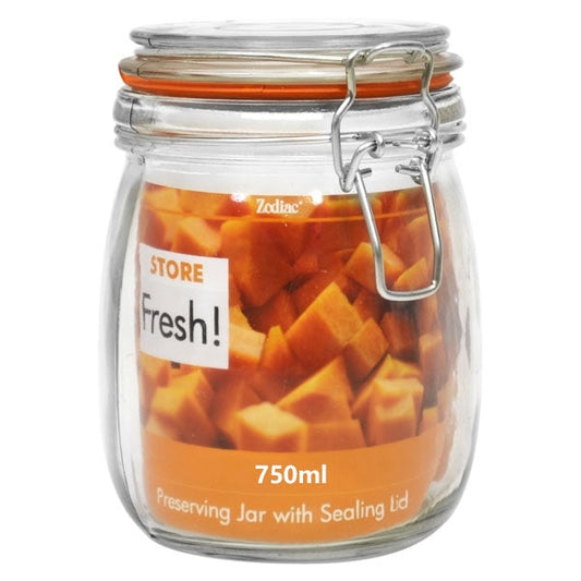 Store Fresh Cliptop Glass Preserving Jar 750ml - ONE CLICK SUPPLIES